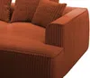 Vente-unique - PINETA Sofa Samt Rot - B 180 cm x H 67 cm x L 230 cm Bild 4