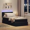 vidaXL LED-Speicherbett mit Matratze Schwarz 90 x 190 cm Samt 3371483 Bild 5