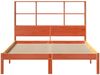 vidaXL Massivholzbett mit Regal ohne Matratze Wachsbraun 135x190 cm 3321600 Bild 4