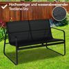 Brixy Gartengarnitur - Lounge Set - Gartenmöbel - Gartenbank - Gartenstühle - Gartentisch - Glasplatte - 4 Personen - Schwarz/Anthrazit Bild 4