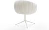 Drehstuhl Jada-Flex Bouclé Soft Beige Fußkreuz Weiß 360° drehbar Wippfunktion Taschenfederkern Bild 5