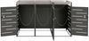 3er-Mülltonnenverkleidung HWC-H40, Mülltonnenbox, Pflanzkasten Edelstahl-Metall-Kombi 78kg 125x198x84cm erweiterbar Bild 5