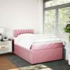 vidaXL Boxspringbett mit Matratze Rosa 120x190 cm Samt 3287697 Bild 3
