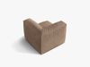 Micadoni Eckmodul Martina 1-Sitzer Klein Samt Dunkelbeige Bild 3