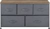 Kommode Hoya 55x100x29 cm mit 5 Schubladen Grau/Holzfarben pro. tec Bild 3
