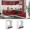 Herdumbauschrank R-Line Rot Hochglanz 60 cm , AP Anthrazit Vicco Bild 2