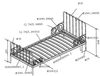 Metallbett Kamenka 205x95x90 Einzelbett Metall rosa Bild 3