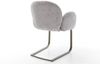 Freischwinger Nube-Flex mit Armlehnen Cord Silbergrau Freischwinger flach Effektfinish Titan Taschenfederkern Bild 5