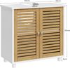 MSMASK Waschbeckenunterschrank Badezimmerschrank mit 2 Türen, Große Schublade, 30 x 60 x 65 cm, Weiß Offene Fächer an Einer Seite, Rechts Oder Links Austauschbar Bild 2