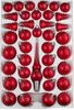 Navidacio Weihnachtsbaumkugel 39tlg. Glas-Weihnachtskugel Set "Hochglanz Modern Rot Weiss Ornamente" Bild 2