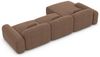 Ecksofa Barcelona L Form aus Samtstoff Kurz - Strukturstoff - braun - Links Bild 4