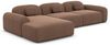Ecksofa Barcelona L Form aus Samtstoff Kurz - Strukturstoff - braun - Links Bild 1