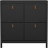 Home affaire Schuhschrank Madrid, Schuhaufbewahrung, Schuhkommode, Schuhregal, mit 4 Klappen und jeweils 2 Böden, Breite 102 cm, Höhe 103 cm Bild 3