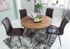 Kadima Design Massivholz Esszimmertisch im Landhaus Look, 120 cm Durchmesser, runde Form. 120x73x78 cm Bild 5