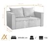 AX LIVING HataySofa für Zwei Cord Sofa Schlafsofa Braun mit Bettkasten Bild 3