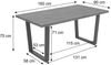 Esszimmertisch HWC-O61, Tisch Küchentisch Esstisch, Industrial MDF Metall 160x90cm ~ helle Eiche-Optik Bild 3