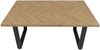 Esszimmertisch HWC-O61, Tisch Küchentisch Esstisch, Industrial MDF Metall 160x90cm ~ helle Eiche-Optik Bild 5