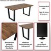 Esszimmertisch HWC-O61, Tisch Küchentisch Esstisch, Industrial MDF Metall 160x90cm ~ helle Eiche-Optik Bild 2