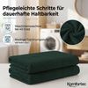 Komfortec 2er Saunatuch Set 80x200 cm aus 100% Baumwolle, XXL-Saunatücher, Sauna Handtuch, Weich, Groß, Frottee, Schnelltrocknend, Dunkelgrün Bild 3