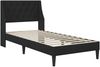 vidaXL Bettgestell mit Matratze mit Matratze Schwarz 80 x 200 cm Samt 3414763 Bild 4