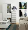Home Collective Kommode 40 cm breit Holz Highboard Sideboard für Flur Schlafzimmer Wohnzimmer (Mehrzweckschrank Schrank schmal Kommode Schlafzimmer mit Schubladen), viel Stauraum 109 cm hoch mit 6 Schubladen weiß Bild 2