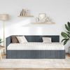 vidaXL Eckbettgestell mit Matratze mit Kopfteil 2 pcs Grau Samt 3393869 Bild 3