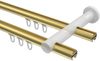 Innenlauf-Gardinenstangen-Set Platon Santo 160 cm, 2-läufig, 20 mm Ø Messing-Optik Bild 3