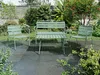 Vente-unique - MIRMANDE Gartensitzgruppe Metall Grün - B 50 cm x H 47 cm x L 89 cm Bild 2