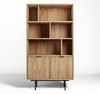 AX LIVING Nordiva Holz Bücherregal 90 cm Hikora Natur Regal Modern Bild 2