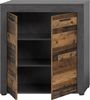 xonox. home Wohnen Jam X8BB4T20 Highboard Hochkommode Wohnzimmerschrank Hochschrank in Old Wood/Matera Nachbildung, ca. B/H/T: 80 x 88 x 35 cm Bild 3