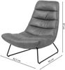 Selsey 'Forgents' Loungesessel mit Komfortpolsterung und Metallgestell, Grau Bild 5