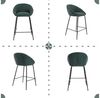 WAHSON OFFICE CHAIRS Barhocker 2er Set Barstuhl aus Stoff Tresenhocker Bild 3