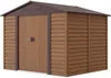 Vente-unique - ARSEGO Gartenhaus Metall Braun - B 224 cm x H 177 cm x L 266 cm Bild 3