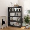 vidaXL Bücherregal/Raumteiler Grau 100x30x135,5 cm Kiefer Massivholz 808220 Bild 3