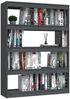 vidaXL Bücherregal/Raumteiler Grau 100x30x135,5 cm Kiefer Massivholz 808220 Bild 4