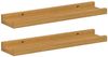 vidaXL Wandregal mit Regal 2 pcs Beige 40 x 9 x 3 cm Holzwerkstoff 42020031 Bild 2