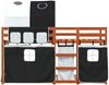 vidaXL Etagenbett mit Vorhängen Weiß Schwarz 90x200 cm Kiefernholz 3284036 Bild 5