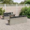 vidaXL Gartensofa-set mit Kissen 8 pcs Hellgrau Poly-Rattan 3348228 Bild 3