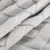 Wohndecke CARO Design91 Karierte Kuscheldecke ideales Geschenk Weiche warme Decke 70x160 cm silber Bild 3