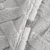 Wohndecke CARO Design91 Karierte Kuscheldecke ideales Geschenk Weiche warme Decke 70x160 cm silber Bild 2