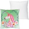Bestlivings Kissenbezug Fotodruck Motiv in 40x40 cm, Flauschig weiche Kissen-Hülle in vielen Motiven erhältlich ( Design: Einhorn Grün ) Bild 3
