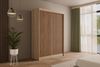ALTDECOR Schiebetürenschrank VILANv2 (Kleiderschrank Garderobenschrank mit viel Stauraum Moderner Schrank) Vielseitiger Schwebetürenschrank Lamellen LED Beleuchtung Bild 1
