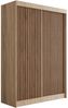 ALTDECOR Schiebetürenschrank VILANv2 (Kleiderschrank Garderobenschrank mit viel Stauraum Moderner Schrank) Vielseitiger Schwebetürenschrank Lamellen LED Beleuchtung Bild 2