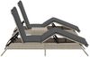Sonnenliege 2 pcs, Gartenliege mit Tisch Hellgrau Poly Rattan Bild 5