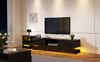 TV-Schrank 160x35x40,5 cm Hochglanz Schwarz mit LED, 2 Schubladen, App-Steuerung Bild 3