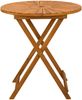 vidaXL Klappbarer Gartentisch Natur Ø70x75 cm Massivholz Akazie 42024979 Bild 4