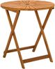 vidaXL Klappbarer Gartentisch Natur Ø70x75 cm Massivholz Akazie 42024979 Bild 5
