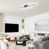 Nettlife LED Deckenleuchte Flur Wohnzimmer Schwarz moderne Kristall Deckenlampe 12/24W, LED fest integriert, Warmweiß, Flur Küche Bild 4