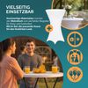 CASARIA® Stehtisch mit Husse Weiß 72 cm Set Bild 5