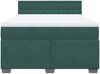 vidaXL Boxspringbett mit Matratze Dunkelgrün 160x200 cm Samt 3286369 Bild 4